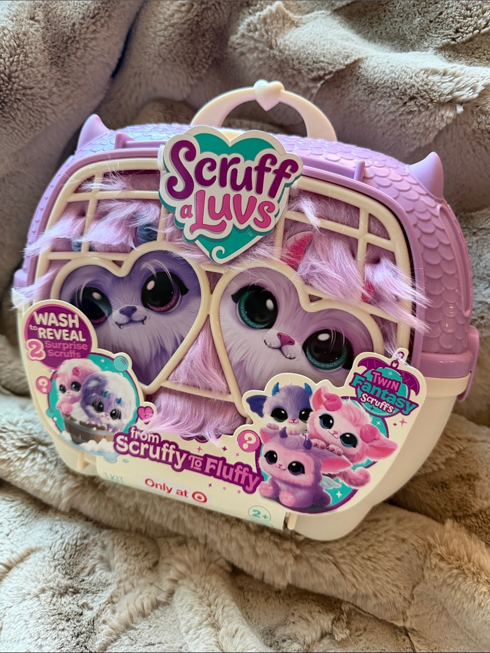 Scruff a Luvs Twin Fantasy Plush Playset - Purple